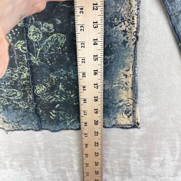 Vintage Skinny Minnie Blouse Women’s M Baby Tee Lace Up Y2K Blue Grunge Fairy - Picture 7 of 9